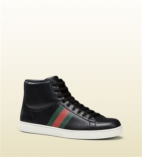 gucci mens high top trainers|authentic gucci sneakers for men.